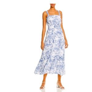 Belted Toile-Print Midi Dress by Lucy Paris